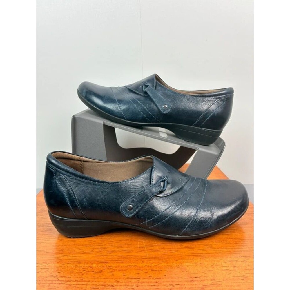 Dansko navy leather franny burnished calf shoes size 39 US 8.5/9